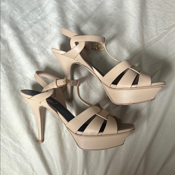 Authentic YSL Tribute Platform Sandals Heels 75mm - leather - Picture 6 of 12